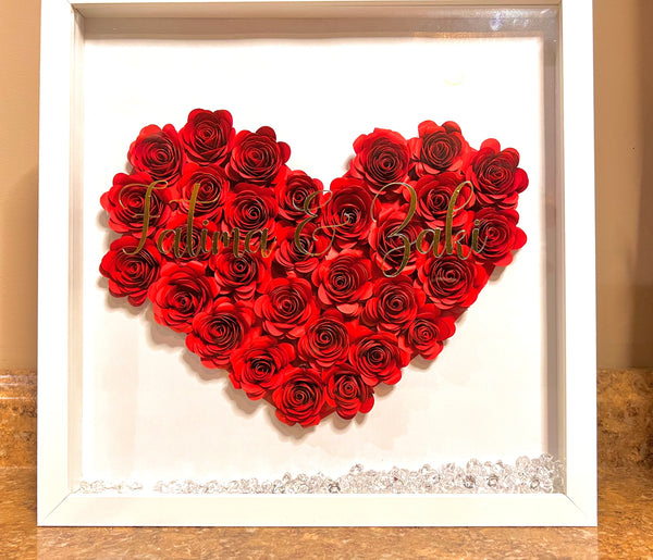 Roses Heart Shadow Box